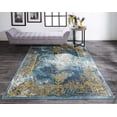 thumbnail image 2 of Arsene Distressed Medallion, Capri Blue/Golden, 5ft-3in x 7ft-6in Area Rug, 2 of 7