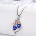 thumbnail image 7 of Taioiat Double Birthstone Necklaces for Women 18K Gold Plated Birthstone Rose Flower Jewelry Anniversary Valentines Day Mother's Day Birthday Gifts for Her Wife Girlfriend Mom, 7 of 7