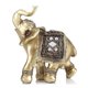 thumbnail image 1 of Gold Color Elegant Elephant Statue Ornament Figurine Home Office Decor Gift (S), 1 of 4