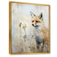 thumbnail image 2 of Designart "Fox Portrait In Minimalist Forest Setting II" Animals Fox Floater Framed Canvas Wall Art, 2 of 5