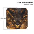 Zufioo Cool Black Gold Dragon 6PCS Leather Coasters ,4 Inch Coasters