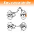 thumbnail image 4 of Uxcell 2 paquetes de pestillo de gancho y ojo de 2 pulgadas para puerta de granero, acero inoxidable, plata, 4 of 7