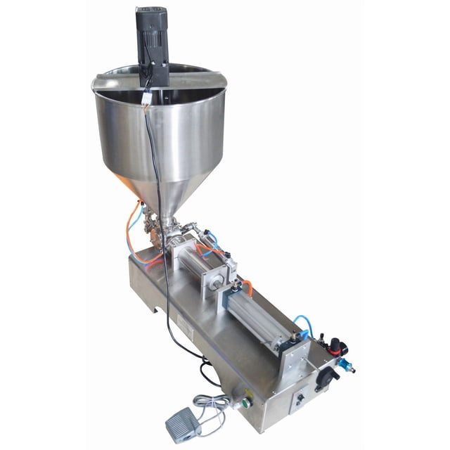 INTBUYING Thick Paste Fill Filling Machine Mix Stir Rotate Bottle Pack Seal 1000ml