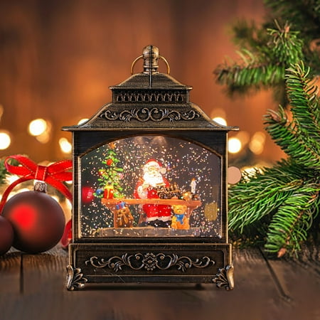 

Hot Sale Music Christmas Snowball Light Illuminated St. N.i.c.k Water Light With Rotating Snow Effect |USB Powered And Battery Powered Holiday Decoration Sparkling Spher Indoor Home Decora