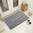 thumbnail image 2 of Door Mat for Muddy Paws Indoor Entrance, Absorbs Moisture and Dirt Low-Profile Doormat, Washable Mat Front Door mat for Floor Home Entryway (32x20 Inches, Grey), 2 of 6