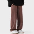 thumbnail image 3 of Dagugfen Mens Pants Plus Size Button Straight Leg Loose Lightweight Work Casual Athletic Pants Pockets, 3 of 3