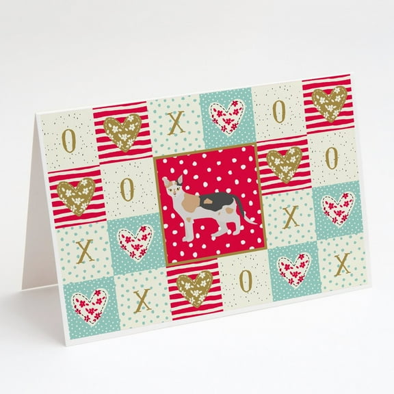 Caroline's Treasures Malayan Cat Love Greeting Cards with Envelopes, 5" x 7" (8 Count)