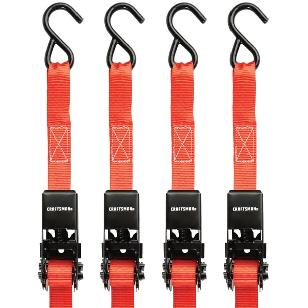 Correas de amarre Craftsman CMXAZBS9004 de 1 m x 3 m, paquete de 4 unidades