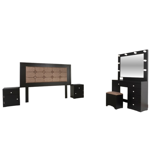 Recamara King Size Jennifer 5 Piezas Negro Kessa Muebles