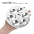 thumbnail image 4 of Uxcell 5.4" 6 Wells Round Aluminum Paint Palette Tray Paint Mixing Pallet for Painting, 4 of 7