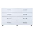 thumbnail image 1 of Hodedah Modern 8-Drawers Engineered Wood Bedroom Dresser in White, 1 of 7
