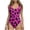 Hot Pink, variant on One Piece Swimsuit for Women Tummy Control Modest Bathing Suits Floral Backless Swimwear