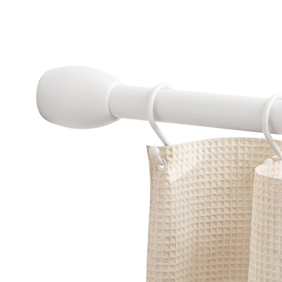 Mainstays Adjustable Shower Curtain Tension Rod, 43" to 72", White