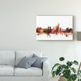 thumbnail image 3 of Trademark Fine Art 'Oslo Norway Skyline Red' Canvas Art by Michael Tompsett, 3 of 4
