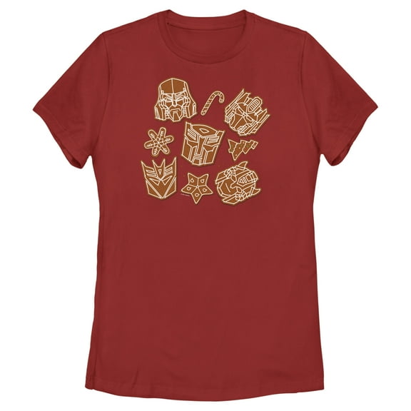 Women's Transformers Gingerbread Transformers Graphic Tee Red X Large