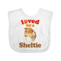 Inktastic Sheltie Dog Lover Boys or Girls Baby Bib