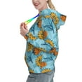 thumbnail image 2 of Sikiie Sunflowers Women's Casual Hoodies Long Sleeve Lightweight Pullover Tops Loose Sweatshirt-X-Large, 2 of 7