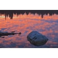 thumbnail image 2 of Grandmaison, Mike 24x17 White Modern Wood Framed Museum Art Print Titled - Canada, Jasper NP Sunrise over Patricia Lake, 2 of 4