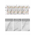 thumbnail image 2 of Kitchen Valances for Window, Country Chrysanthemum Floral Light Filtering Rod Pocket Valance Curtain, Spring Wildflower Herb Short Curtains Window Topper for Bedroom Bathroom Living Room 60x18in, 2 of 9