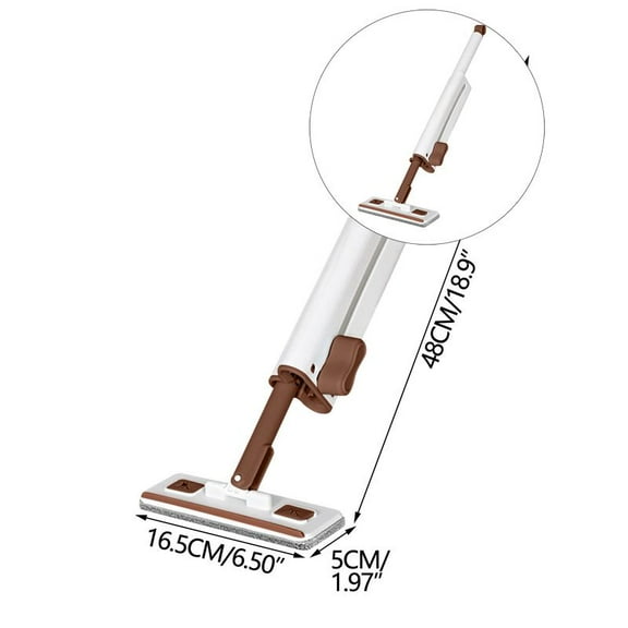 Yoloke Mini Hand Wash Mop - Compact & Portable with Replaceable Microfiber Pads, 360° Rotating Head, Built-in Scrub Brush