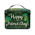 thumbnail image 4 of HELLHERO Happy St Patrick's Day Travel Makeup Cosmetic Case Organizer Portable Cosmetic Bag Case Large Capacity Polyester With Brush Storage Door Room Essentials Travel Organizer, 4 of 6