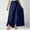 Navy, variant on Fesfesfes Women Skirt Casual Hakama Irregular Leaf Bow High Waist Long Culottes Skirt Under $10