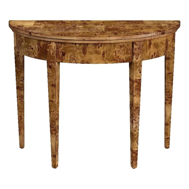 Butler Specialty Company Hampton Burl Wood Demilune 36 Pouces Table Console - Brun