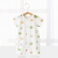 thumbnail image 2 of TOWED22 Baby Boys Girls Clothes Newborn Romper Solid Short Sleeve One Piece Jumpsuit Infant Summer Spring Outfits Green,3-6 M, 2 of 5