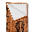 thumbnail image 2 of African Soft Flannel Fleece Throw Blanket, Ceremonial Native Illustration Cultural Art Print, Cozy Plush for Indoor and Outdoor Use, 70" x 90", Black Brown, by Ambesonne, 2 of 5
