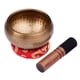 thumbnail image 4 of Juego de cuenco tibetano con diseño escamado - Incluye tazón de 10.5cm, mazo de madera y cojín rojo para meditación y relajación, 4 of 6