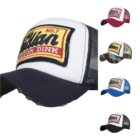 HNMKIU Men Women Casual Mesh Baseball Cap Embroidered Summer Hats Hop Visor For Stylish Breathable Headwear Navy,One Size