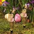 thumbnail image 6 of HuiXinOu Easter Bunny and Egg Garden Stake, Dwarf Figurine with Ground Insert, Outdoor Yard and Courtyard Festival Decoration, Spring Home Decor, 6 of 6