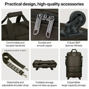 Hanke Suitcases with Wheels Expandable Foldable Luggage Bag Suitcase Collapsible Rolling Travel Bag Duffel Bag for Men Women Lightweight Suitcases,coffee