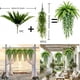 thumbnail image 4 of 4 piezas de helechos artificiales blancos para decoración de pared,tiras de hojas persas de plástico,plantas colgantes para decoración de interiores,hogar y oficina. Rkxzt, 4 of 8