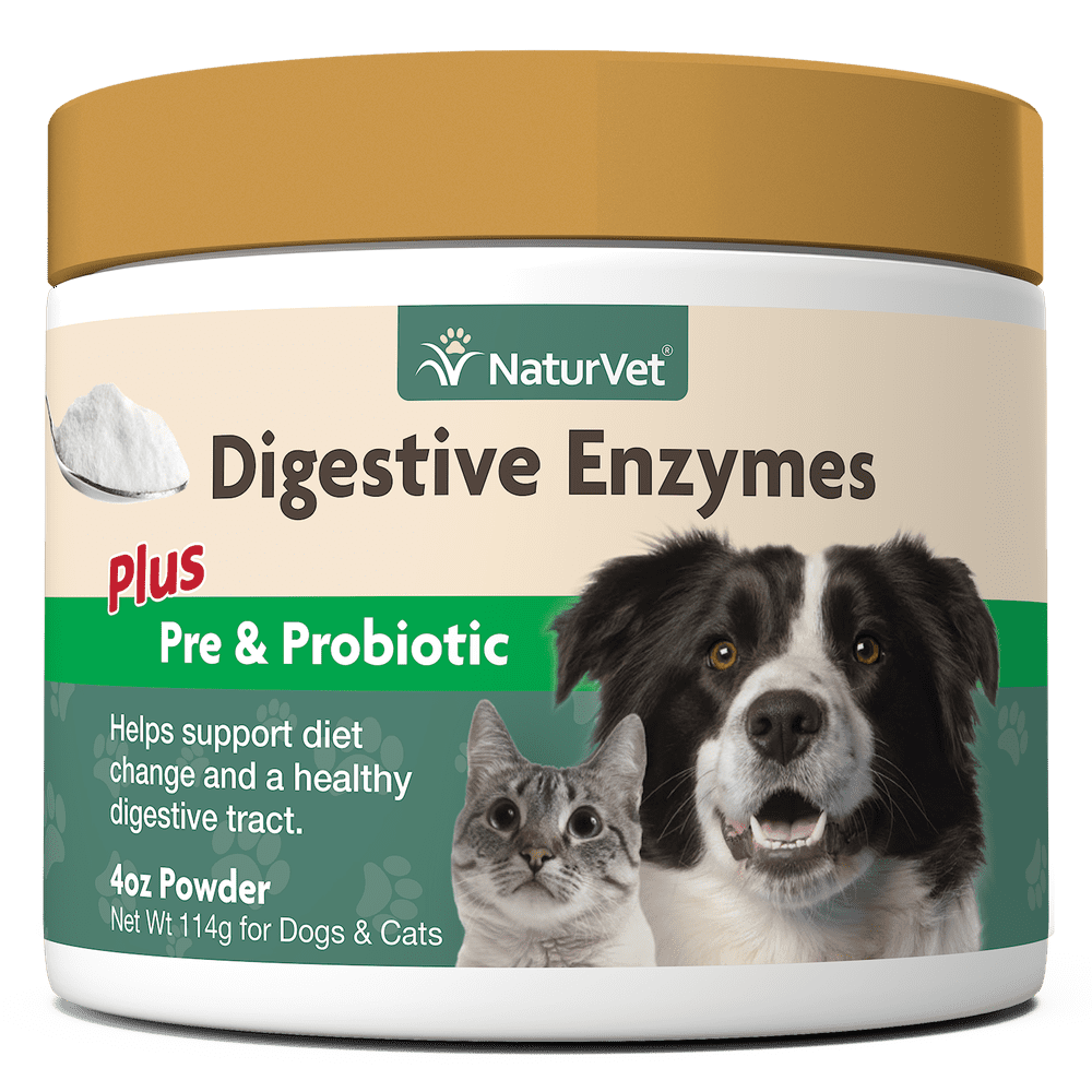 NaturVet Digestive Enzymes Plus Probiotics & Prebiotics Helps