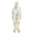 thumbnail image 3 of Soft Big Kids Onesie Pajamas Cozy Loose-Fit Jumpsuits for kids with Pockets for Christmas Lounge & Play Floral Pineapple Pattern, 3 of 8