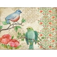 thumbnail image 2 of Brent, Paul 24x19 Black Ornate Wood Framed with Double Matting Museum Art Print Titled - Blossoming Birds II, 2 of 4