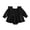 Black, variant on RUINIXCW Newborn Baby Girl Smocked Romper Dress Princess Birthday Baptism Wedding Party Dress Infant Baby Girls Spring Fall Clothes Square Neck Puff Long Sleeve Ruffled Dress