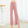 thumbnail image 4 of Samickarr High Waist Wide Leg Pants For Women Loose Fit Flare Pants Pull On Business Casualworkout Out Casual Trousers Yoga Gym Pants Split Hem Slacks, 4 of 9