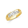 thumbnail image 1 of Solid 14k White and Yellow Gold Two Tone Fifteen 15 Years Birthday Quincea_era Ring Size 9, 1 of 2
