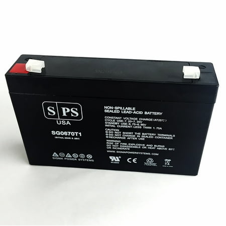 SPS Brand 6V 7 Ah Replacement Battery for Dyna Ray 556 (1