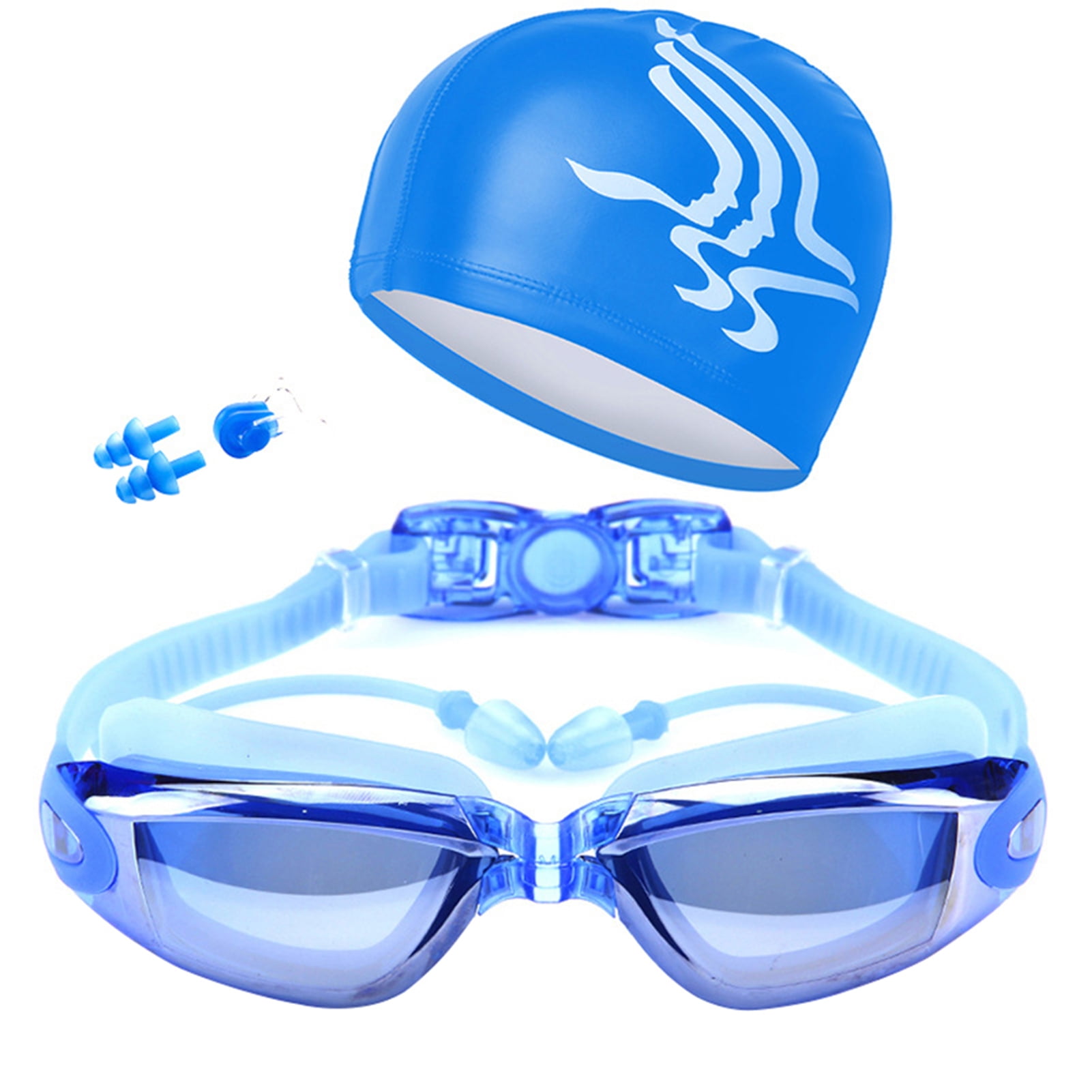 Professional Swimming Goggles Swimming Glasses with Earplugs Nose Clip Electropl 