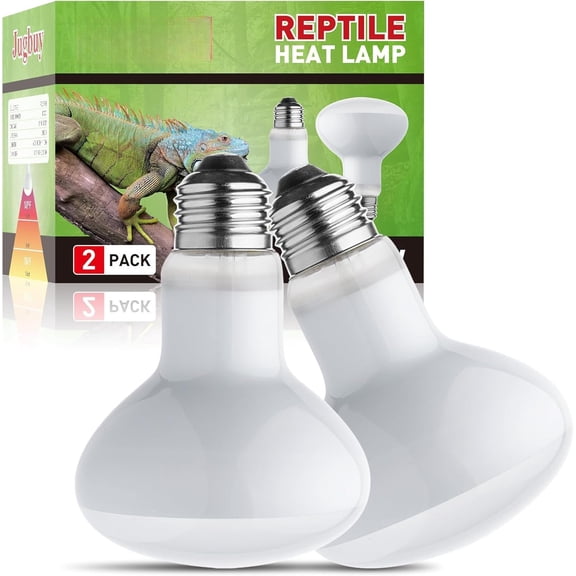 Reptile Heat Lamp Bulb, 100 Watt UVA Daylight Basking Spot Light for Bearded Dragon, Turtle, Lizard, Snake, Tortoise, Chameleon, Amphibians - 2 Pack