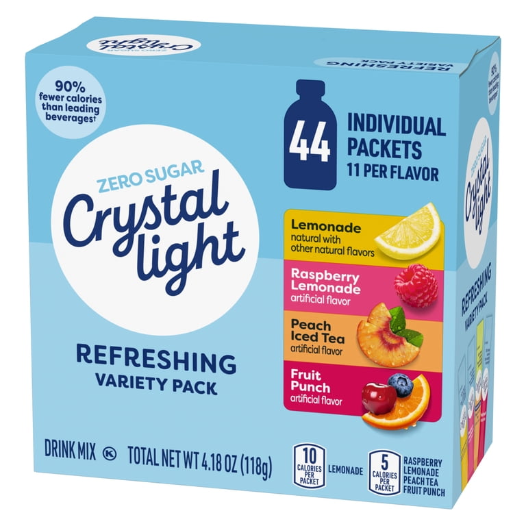 Crystal Light, Drink Mix Variety Pack, 44 Packets, Zero Sugar