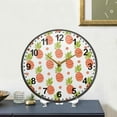 thumbnail image 5 of Dreamtimes Pineapple with Flower Pattern Wall Clock Silent Non Ticking 10 Inch Round Easy to Read for Home Office School Clock, 5 of 7