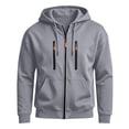 thumbnail image 6 of Casual Hooded Jackets for Men Zip Up Long Sleeve with Pockets Outdoor Jacket, 6 of 7