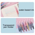 thumbnail image 4 of 6 Pieces Rolling Pens 0.5 Mm Japanese Fast Drying Fine Point Pens Liquid Ink Glossy Writing For Office Student Supplies 10ml, 4 of 6