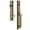 Vintage Brass, variant on Grandeur 849917 Carre Solid Brass Rose Right Handed Dummy Full Plate "D" Grip Handleset -