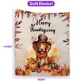 thumbnail image 5 of Happy Thanksgiving Vizsla Welcome Thankful Fall Autumn Pumpkin Quilt Blanket Vizslas Dog Lover Gifts Idea Cozy Comforter Throw Blanket - 02021, 5 of 5