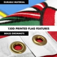 thumbnail image 4 of G128 Combo Pack: 6 Feet Tangle Free Spinning Flagpole (Black) Peru Peruvian Flag 3x5 ft Printed 150D Brass Grommets (Flag Included) Aluminum Flag Pole, 4 of 9